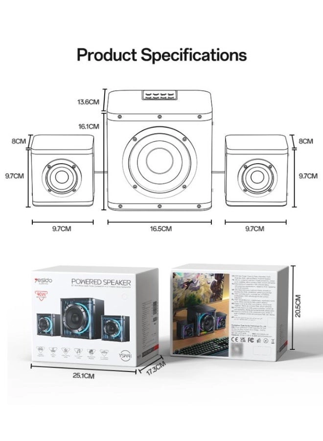 YSW41 - 2.1 Channel 40W