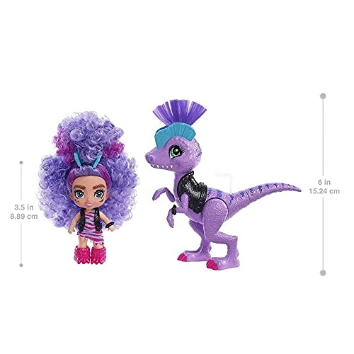 Rebel Tot Doll - 3.5 Inch Curly Purple Hair Dinosaur