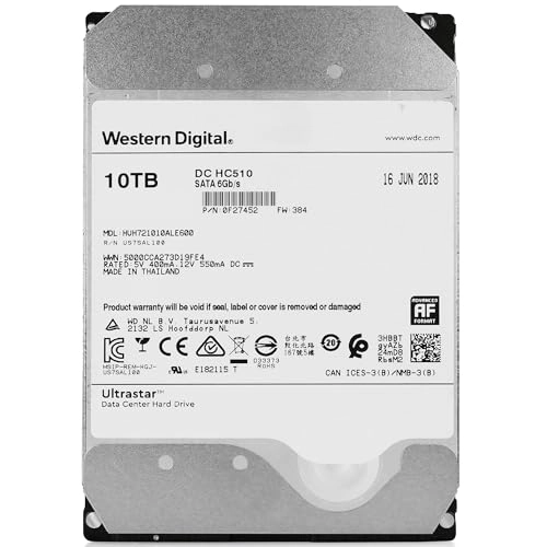 (Renewed) Ultrastar He10 3.5" 7200rpm 256MB SATA 6Gb/s (0F27452) - 10TB