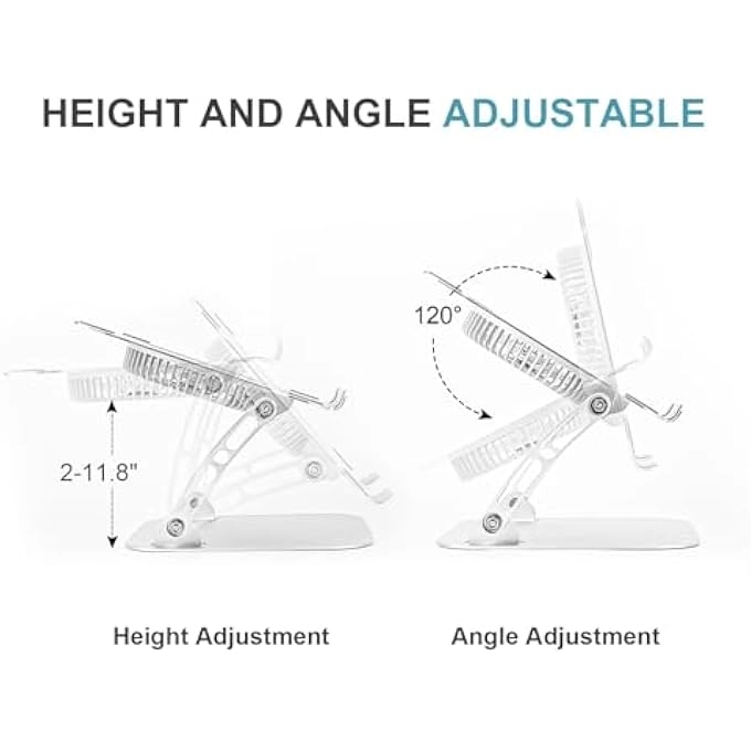 Laptop Cooling Pad Stand - Quiet Fan Height Adjustable USB Interfaces