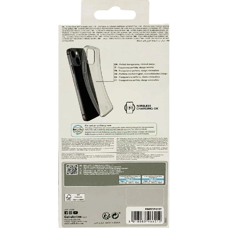 TRANSPARENT RUBBER Back Cover for iPhone 15