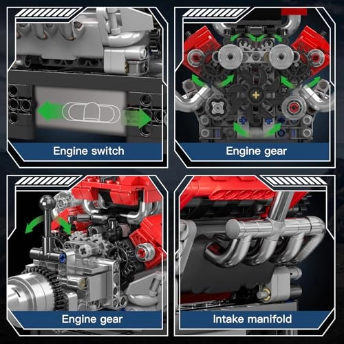 10204 - V8 motor Motor Engine Model Kit