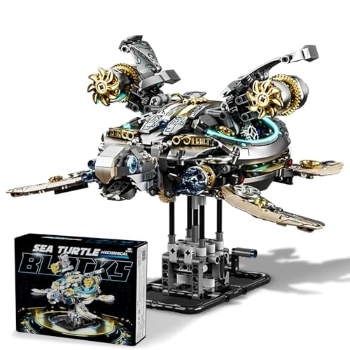 Mechanical Sea Turtle Building Set - 1277 pcs