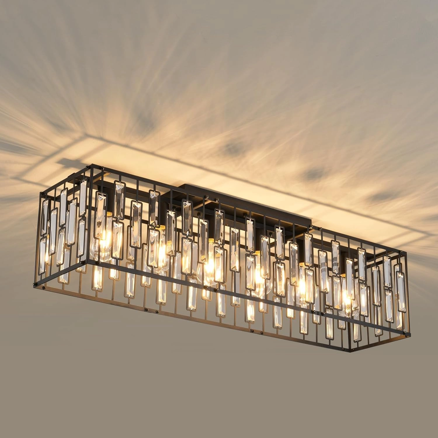 Ganeed Modern Crystal Ceiling Light - Dimmable