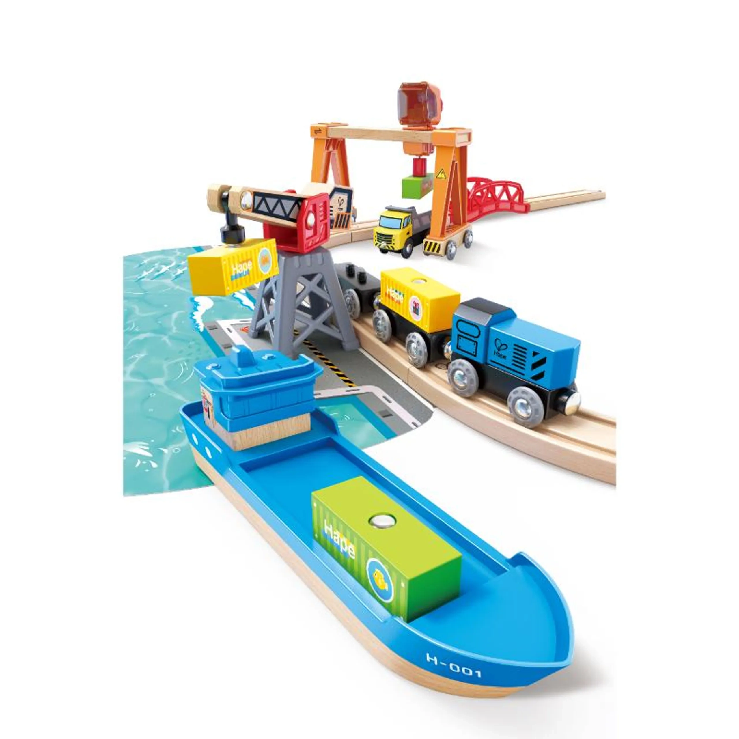Lift & Load Harbour Train and Railway Set - 25pcs