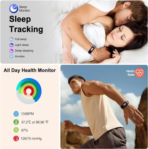 Fitness-Tracker Pulsuhr - Heart Rate SpO2 IP68