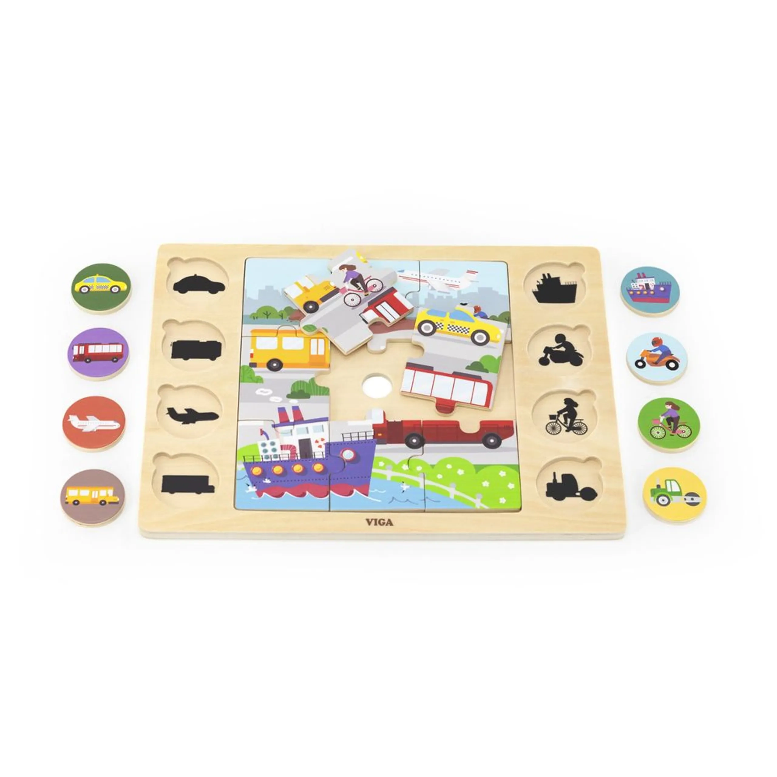Modes Of Transportation Wooden Puzzle (29464294-44742) - 17 pcs