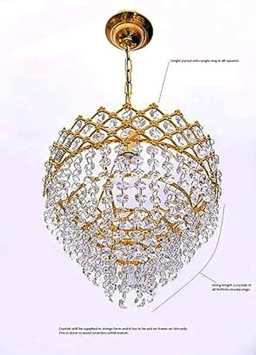 6652_250mm - Chandelier Gold