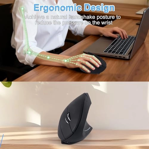 Vertical Mouse - USB+Bluetooth+Wired