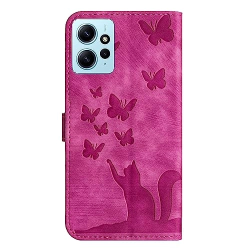 Cute Cat Case Wallet - Faux Leather for Xiaomi Redmi Note 12 Pro 5G