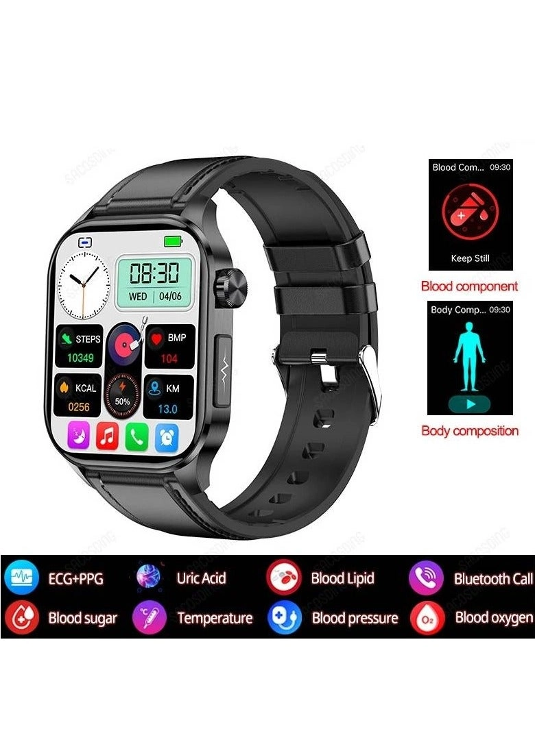 Health Smart Watch - Blood Glucose Monitoring Uric Acid Heart Rate