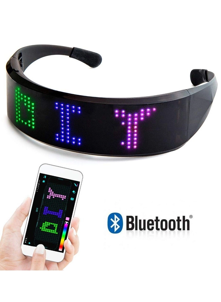 LED Glasses - Bluetooth 4.0 RGB USB Rechargeable