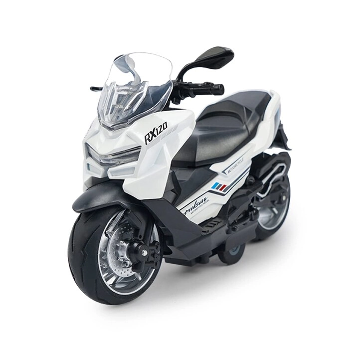 Ming You Diecast Motorcycle Model - Sound and Light Pull back Age 3