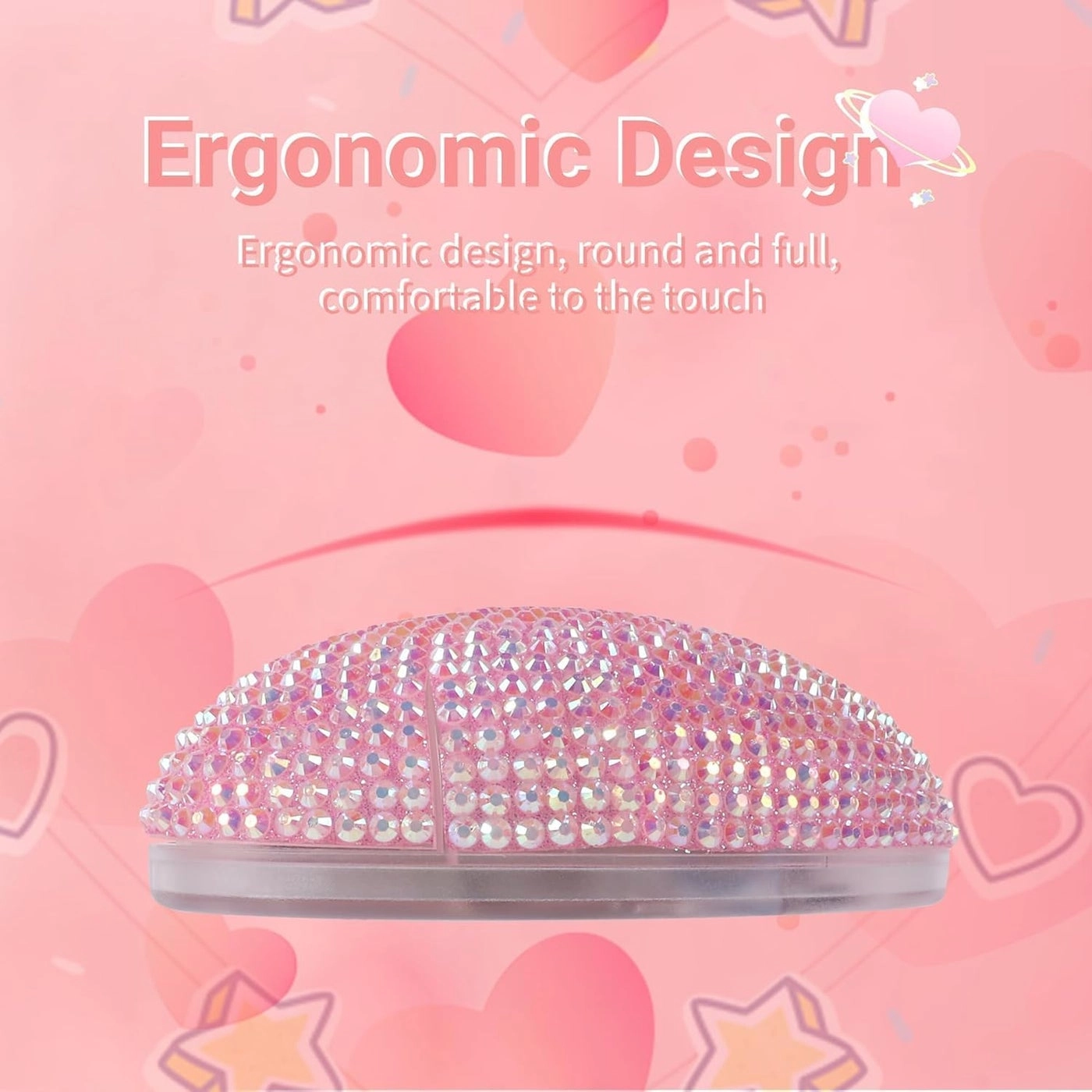 Heart-Shaped Wireless Mouse - Bluetooth USB