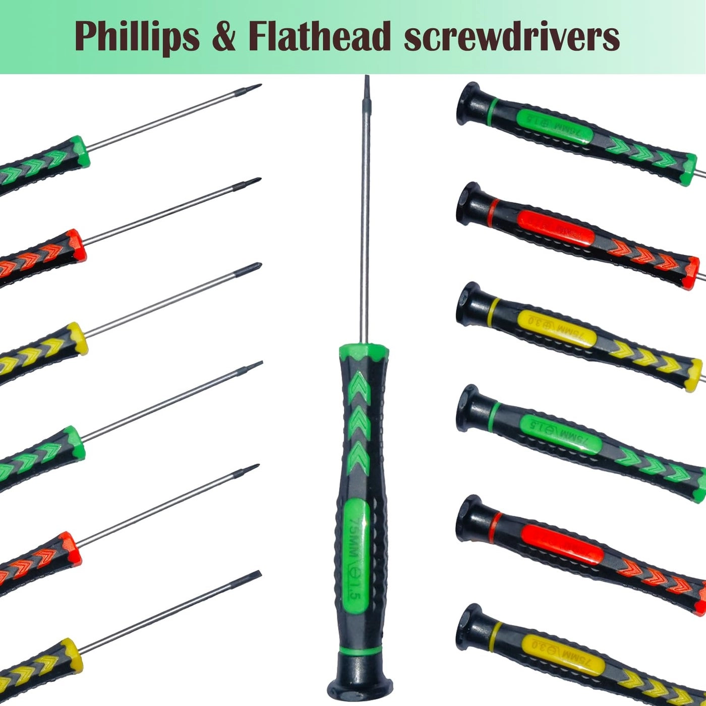 Magnetic Slotted and Phillips Screwdriver Set (6 Pcs)