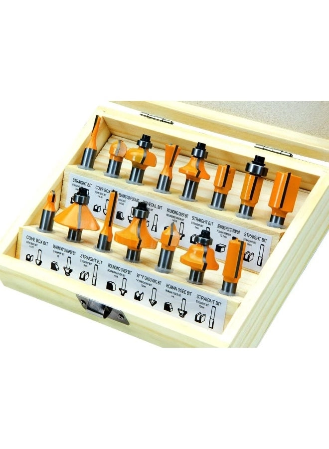 Router Bit Set - 15Pcs 5/16