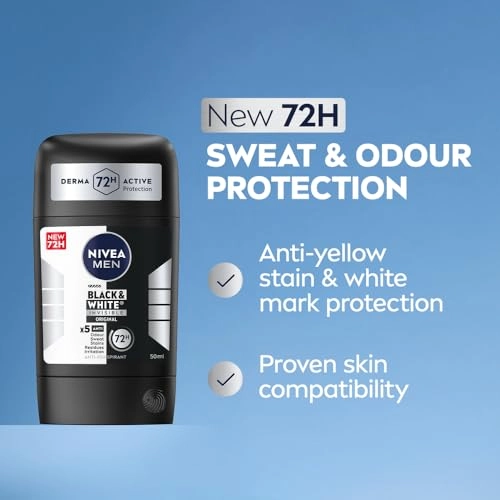 Black & White Invisible Antiperspirant Deodorant Stick - Fresh 50 milliliter