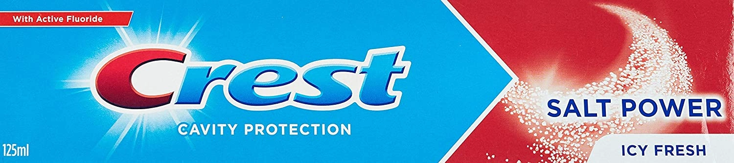 Crest Active Fluoride Salt Power Icy Fresh Toothpaste 125ml