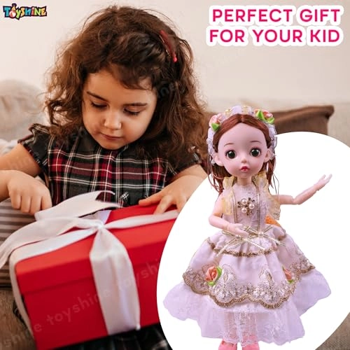 Cute Doll - 12-Inch Plastic Wedding Dress Ages 3+