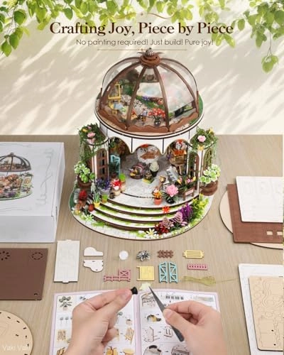 Miniature House Kit - LED Light Book Nook