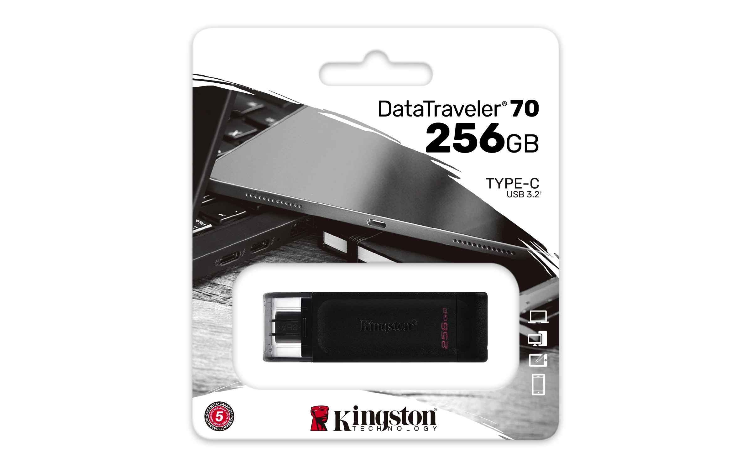 DataTraveler 70 - USB 3.2 Gen 1 Type-C 256GB