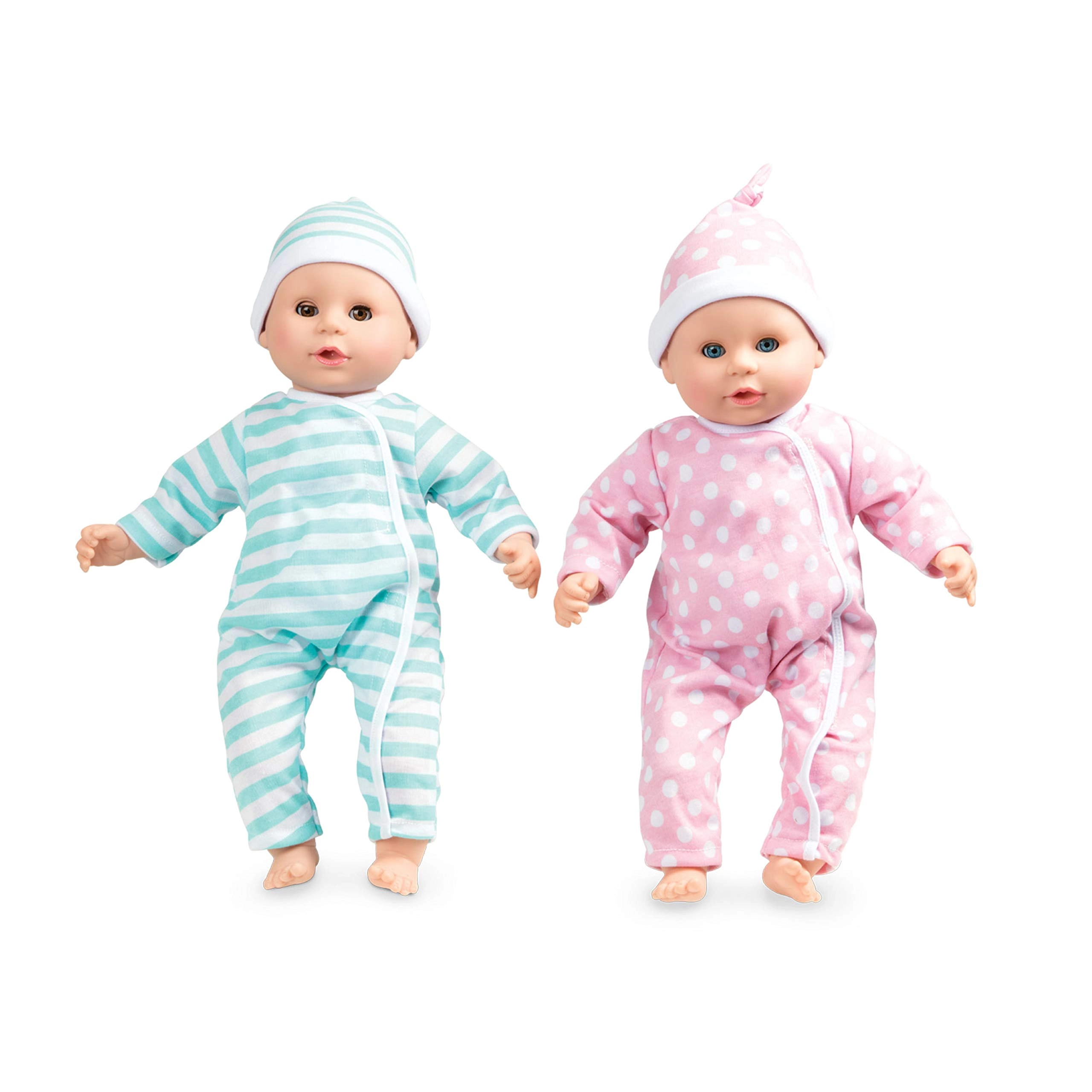 Luke & Lucy Twin Baby Dolls - 15-inch Boy and Girl Ages 18 months+