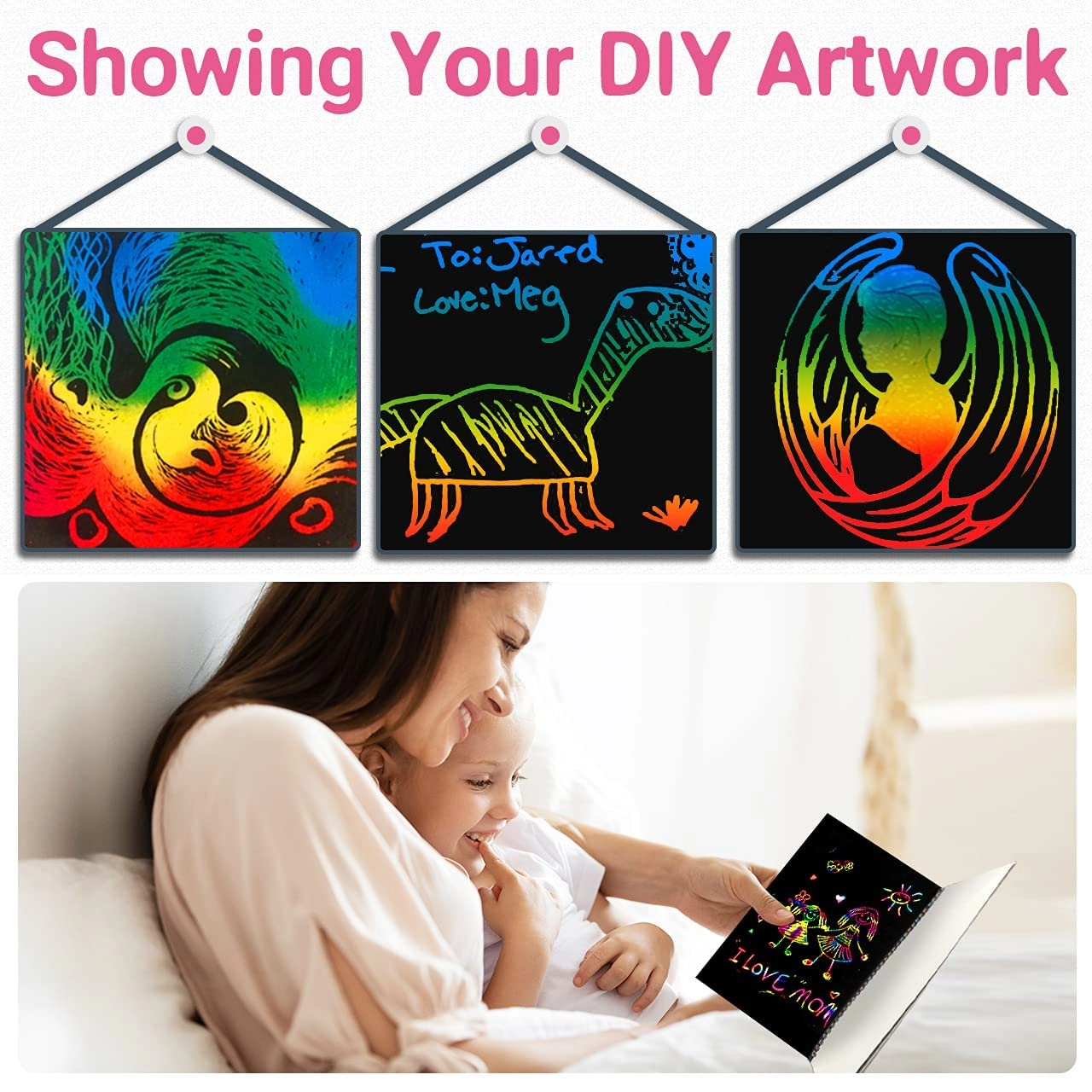 Rainbow Scratch Notebook Animal - 3+ years 2 pcs