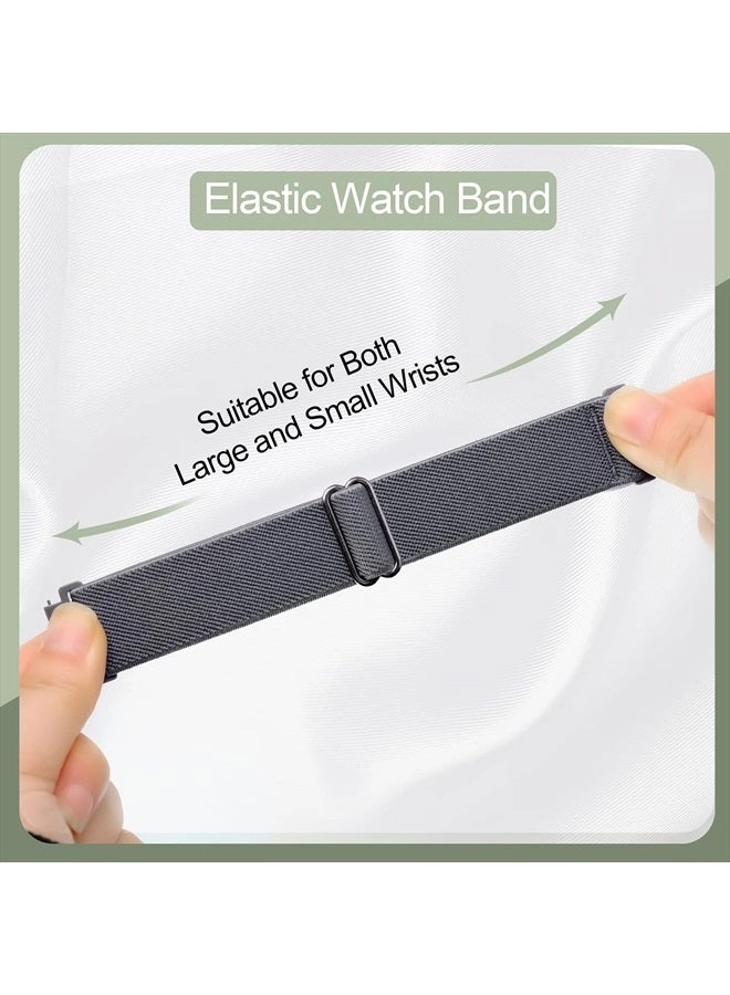3 Pack 22MM Stretchy Nylon Watch Band for Amazfit GTR 4/GTR 3 Pro/GTR 3/GTR 2/2e/GTR 47mm, Garmin Vivoactive 4, Venu 2, Forerunner 255, Samsung Galaxy Watch 3/Galaxy Watch 46mm, Gear S3, Fossil Gen 5E, Ticwatch Pro 3, Huawei Watch 3, GT 2 46mm/GT3 46MM, Polar Vantage M