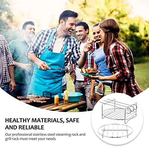 steaming rack - Stainless Steel 2pcs + grill rack