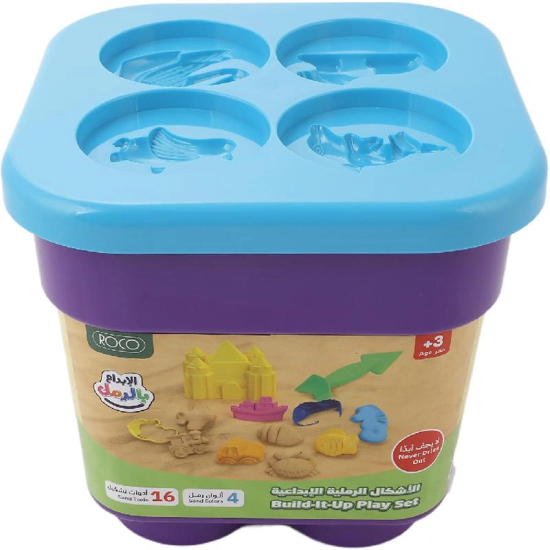 Roco Sand Bucket Built Playset - Assorted Color Activity Sand