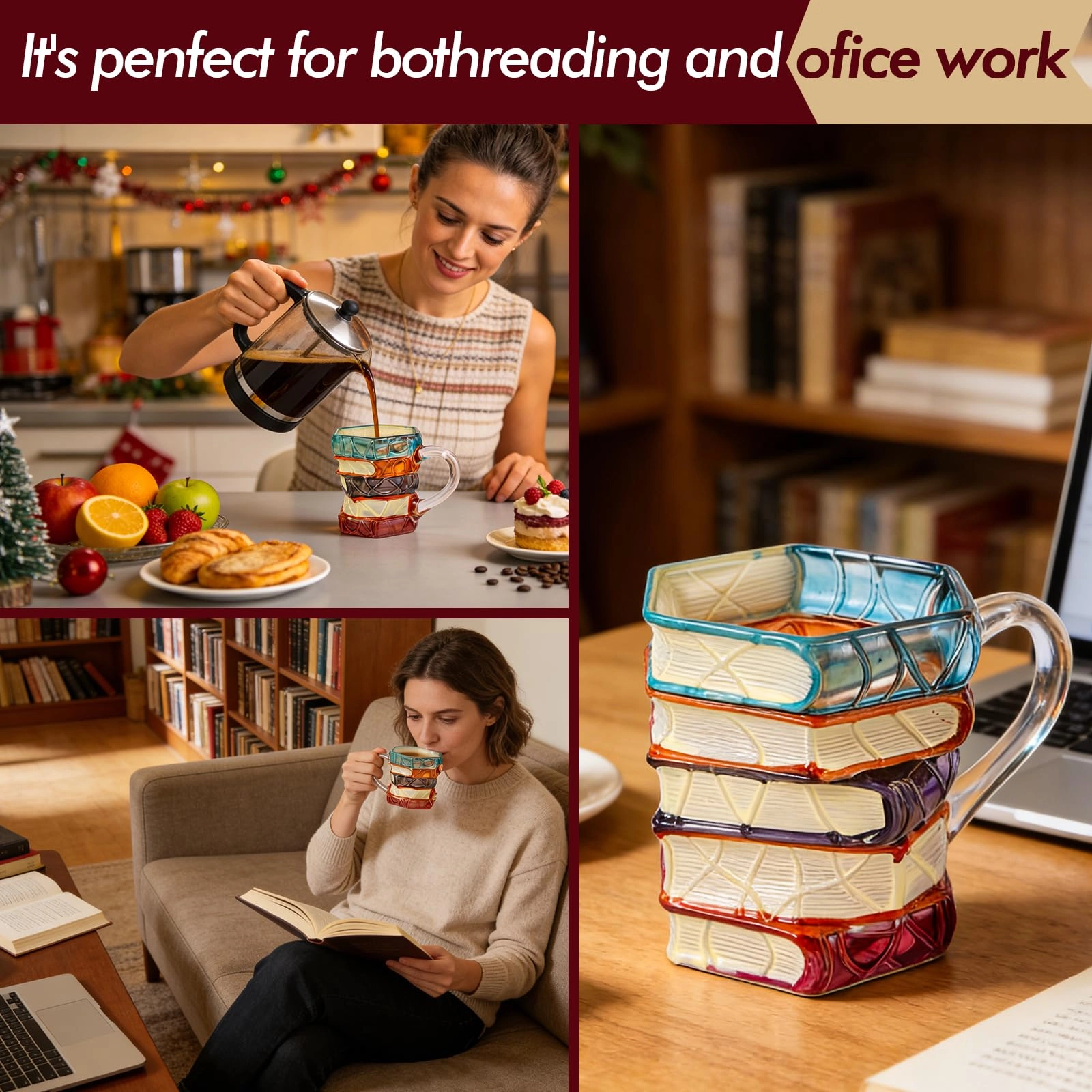 Painted book Glass Tumbler - 1 pcs Books
