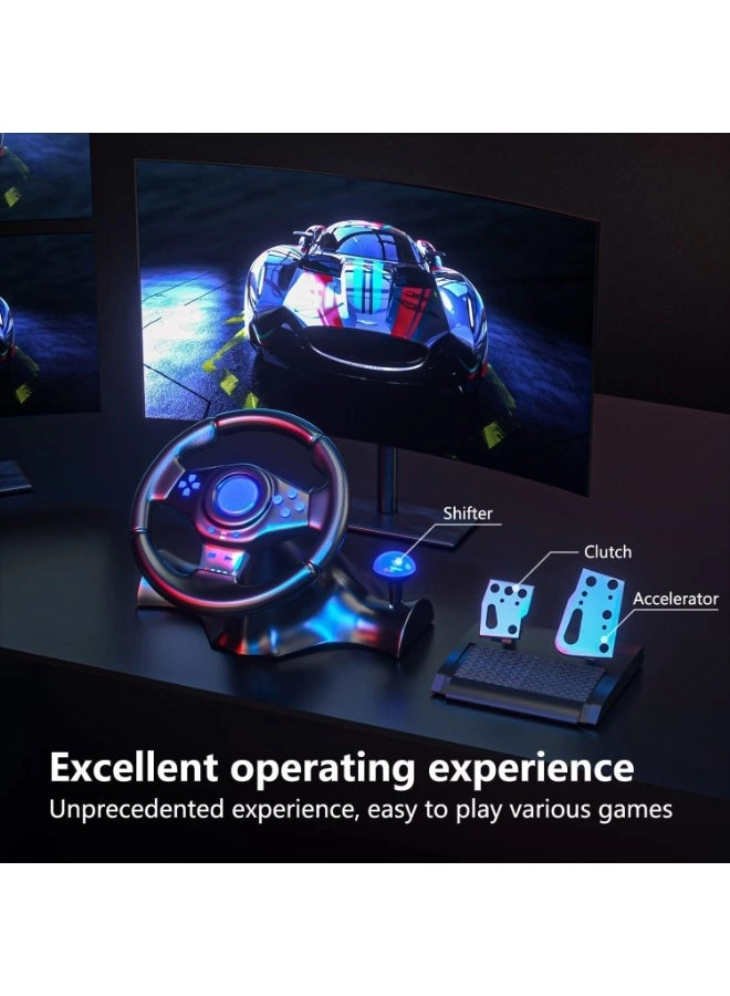 V7 Racing Wheel & Pedals - PC/PS4/PS3/Xbox Series X|S/Nintendo Switch/Xbox One