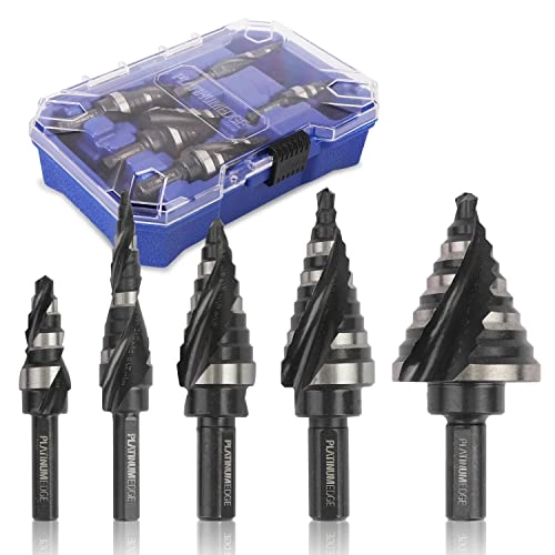 PLATINUMEDGE Step Drill Bits Set - 4241 HSS 5 Pcs