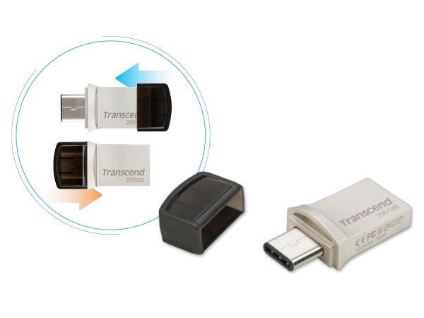 JetFlash 930C - USB 3.2 Gen 1 USB Type-A and Type-C 256GB