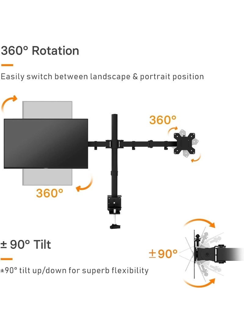 Laptop Monitor Mount - Dual Arm 17 to 32 Inch 100x100mm / 75x75mm