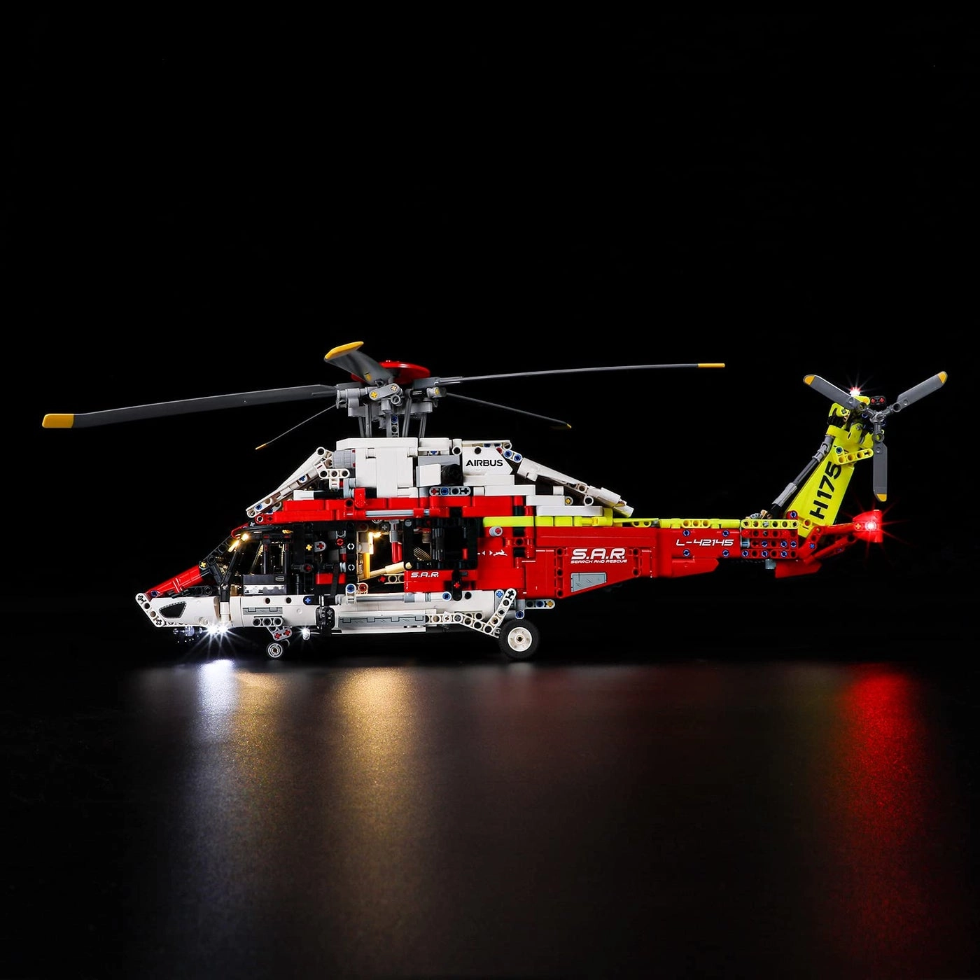 BRIKSMAX Led Lighting Kit for 42145 Airbus H175 Rescue Helicopter - Compatible with Technic building blocks LED included