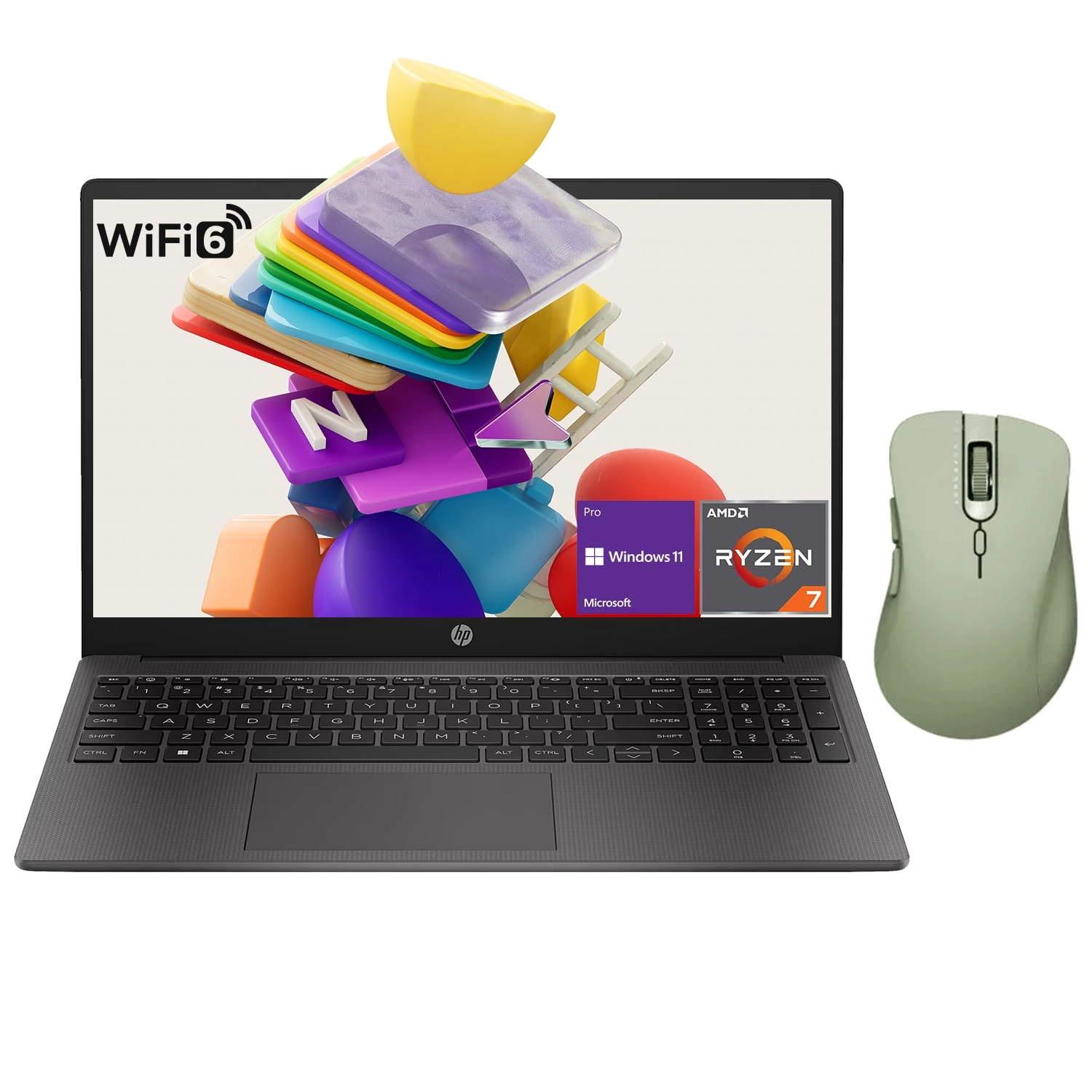 HP 255 G10 - 15.6'' Ryzen 7-7730U 32GB DDR4 1TB SSD + ML101 - Green