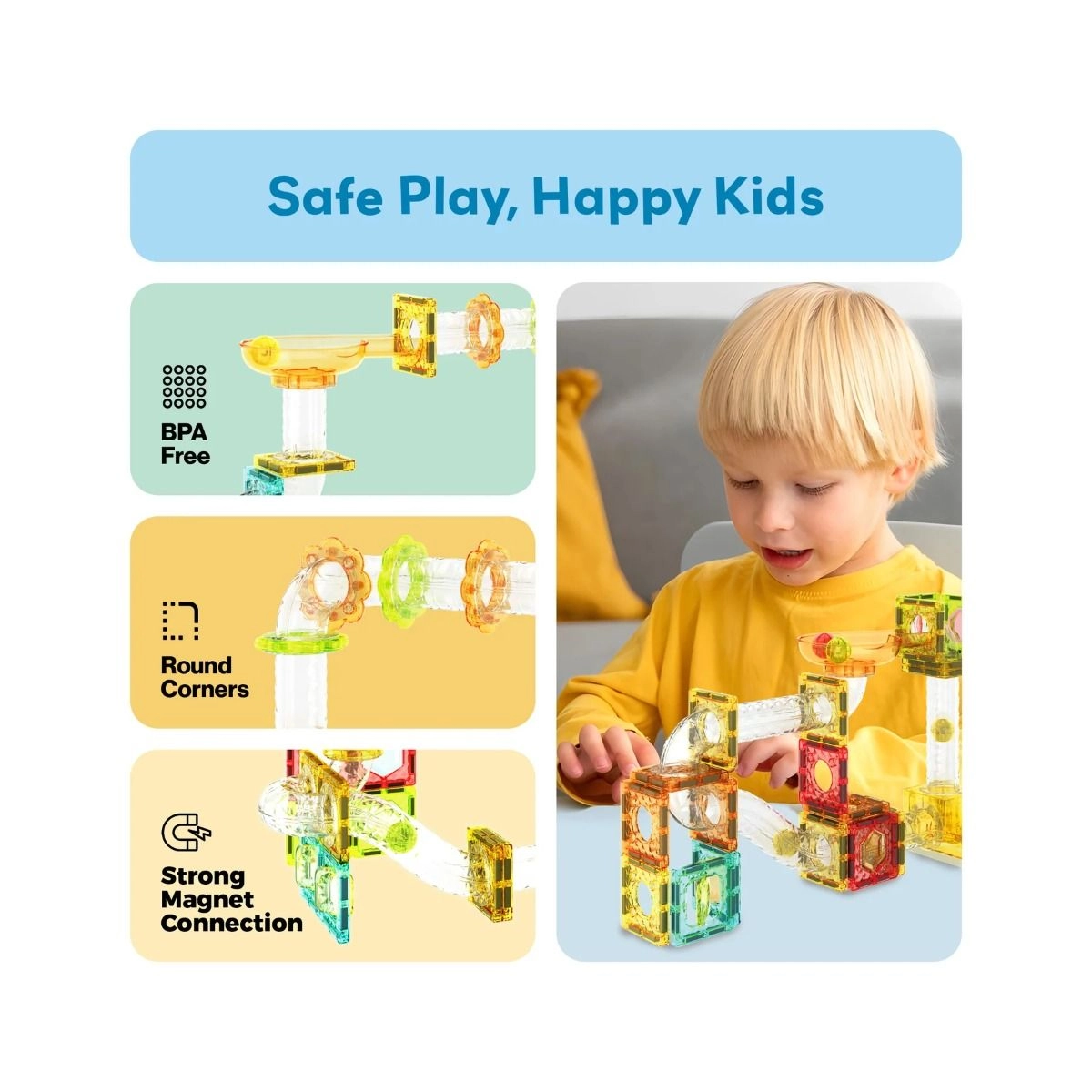 Magnetic Marble Run - 80 pcs