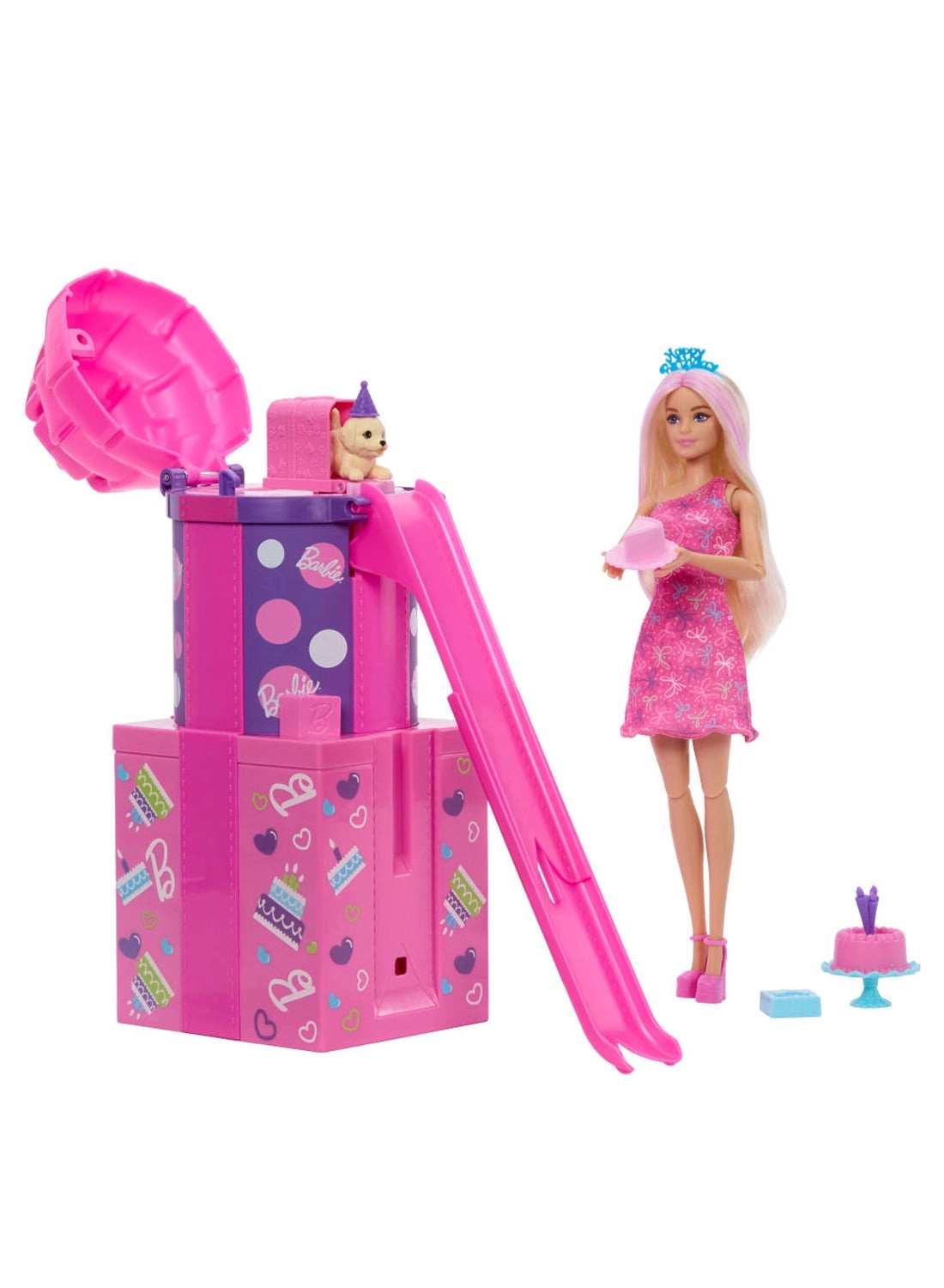 Barbie Rise & Surprise - 12 Surprises Pet Birthday Color-Change Hair