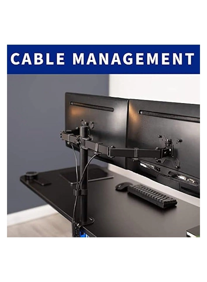 Dual LCD Monitor Desk Mount Stand - 2 27in