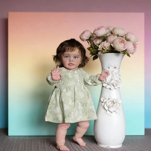 Pippa Reborn Baby Doll - 26 inch Cotton Vinyl Hand-rooted Curly Hair Ages 3+