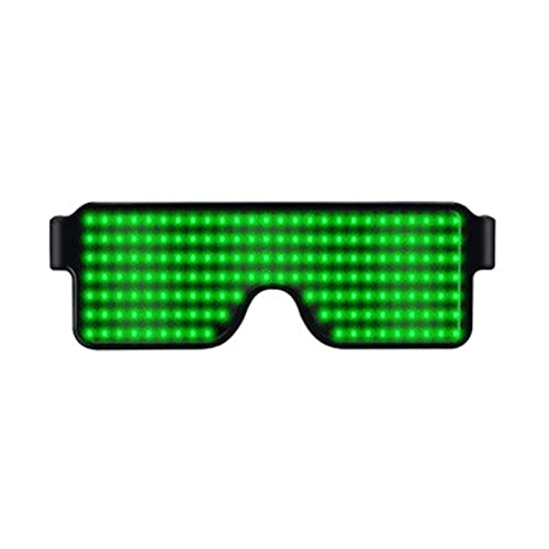 LED Light Glasses - USB Chargeable Green