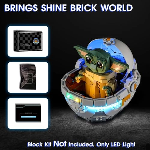 LED Light for LEGO 75403 Grogu with Hover-Pram Set