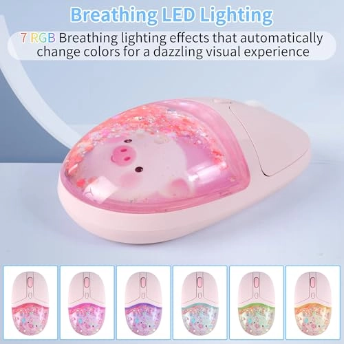 Aqua Mouse with Liquid Quicksand Sequins - Bluetooth USB