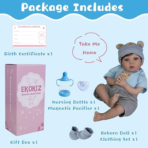 Dan Reborn Baby Doll - 22-Inch Soft Cloth Body Ages 3+