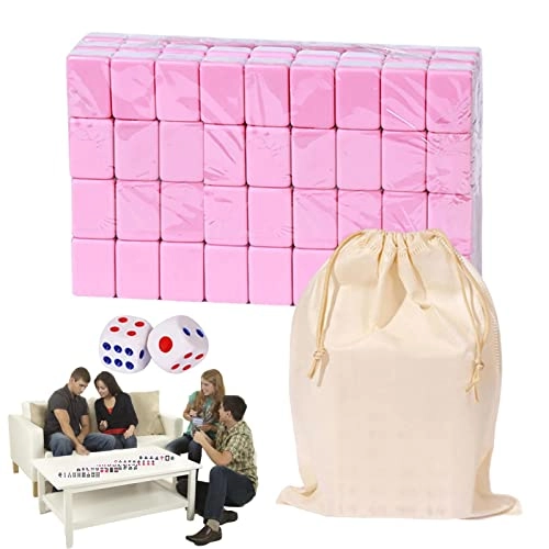 Mini Mahjong - 144 tiles Portable Pink