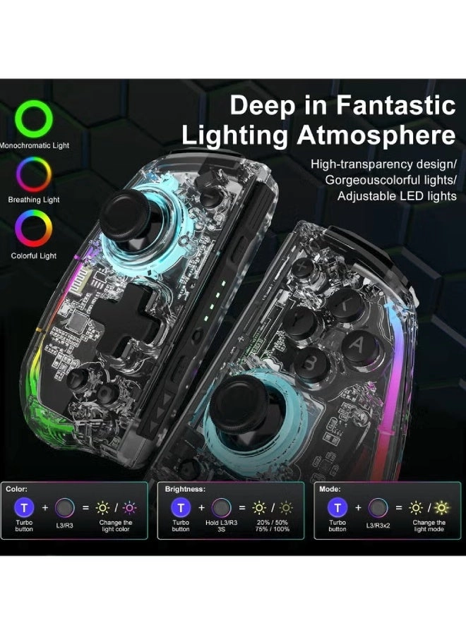 Flinchez Pro Controller - Transparent Nintendo Switch and Switch OLED