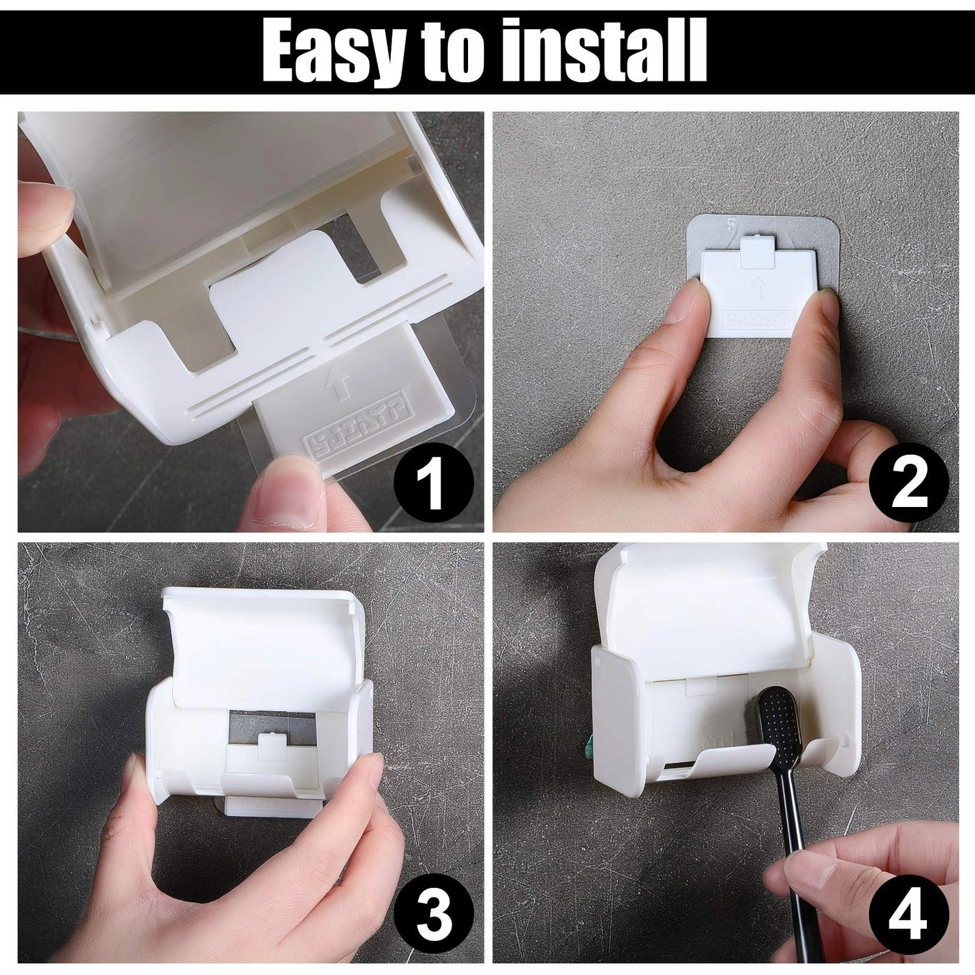 Toothbrush Holder - wall mount 2 toothbrushes