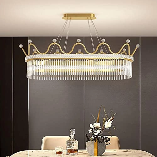 Crystal Chandelier - Golden tricolor light 100*38*30cm