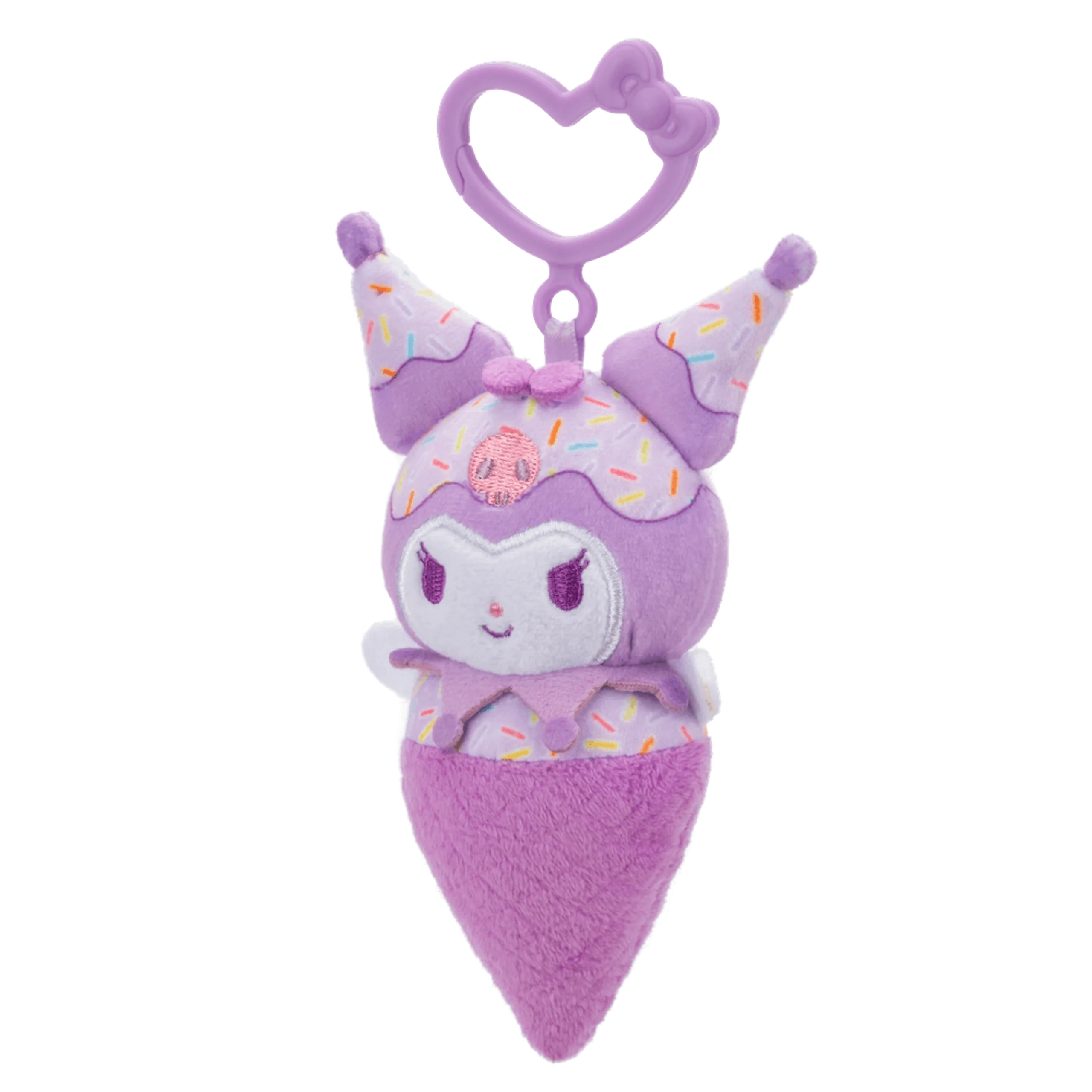 Kuromi W1 Plush Clip-On - Embroidered Collectible